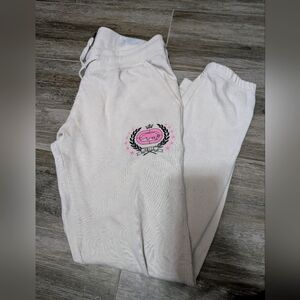 White Cuffed Ecko Unlimited Womens Sweatpants